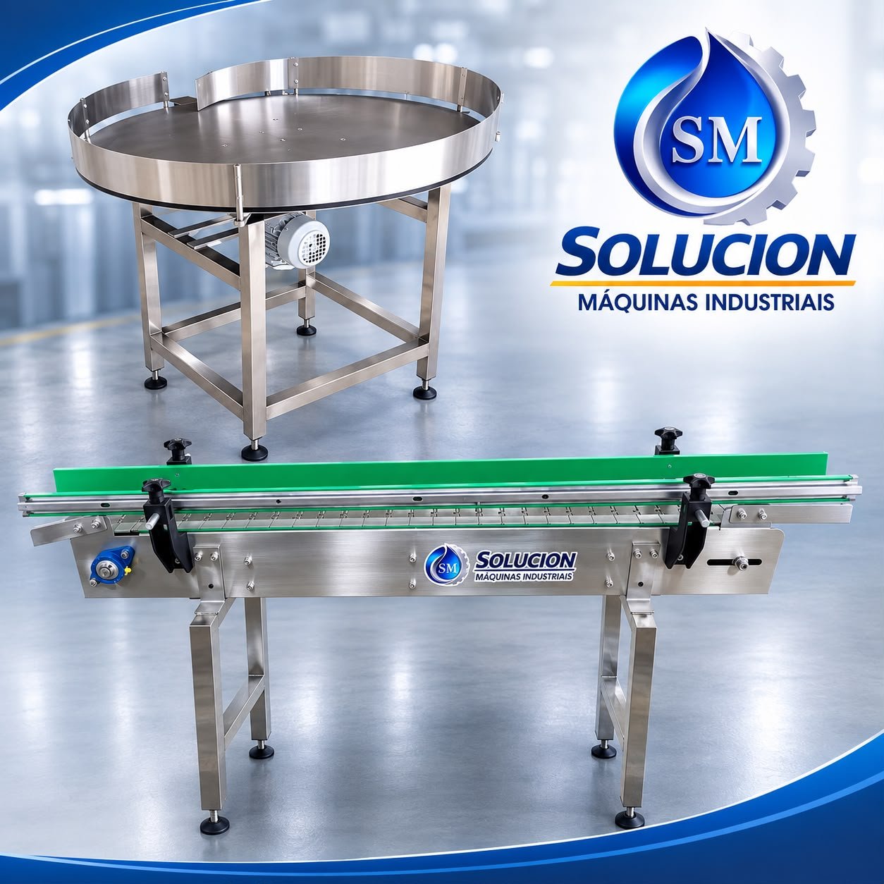 Mesa Acumuladora e Esteiras - SM Máquinas